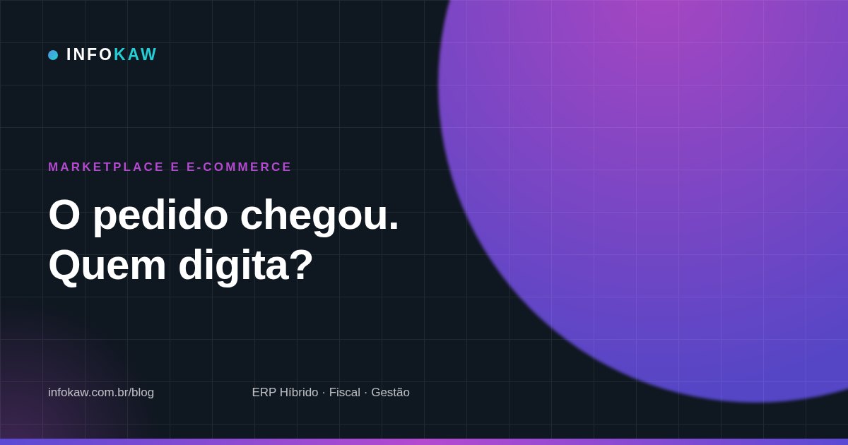 Do pedido no Mercado Livre à nota fiscal, sem ninguém digitar