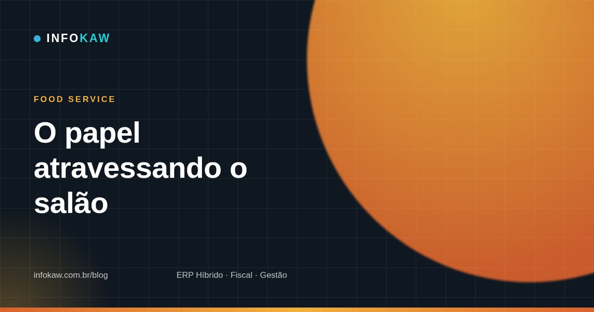 A comanda de papel atravessando o salão é o gargalo que ninguém mede